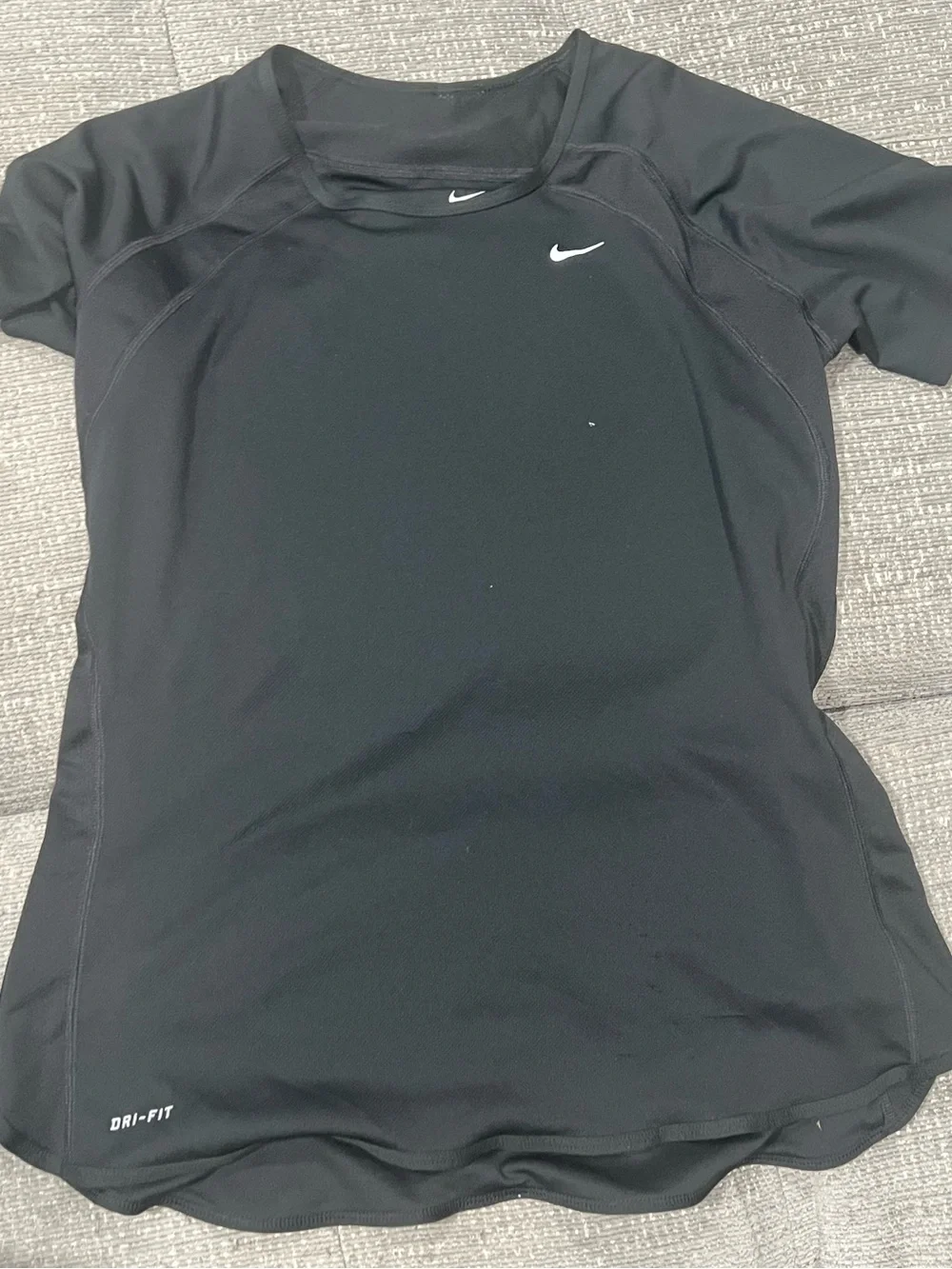 Nike Black Short Sleeve Athletic Tee with Small Swoosh